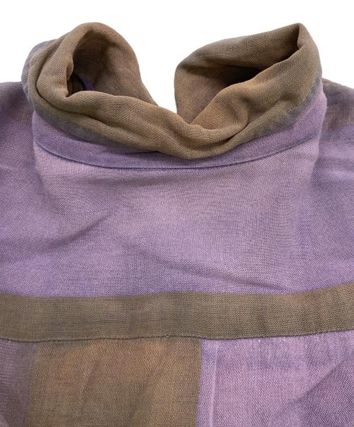 CAPIL SPORTSWEAR（カピル・スポーツウェア）CAPIL SPORTSWEAR (カピル・スポーツウェア) 60s ストライプ開襟シャツ ブラウン×パープル サイズ:Lの古着・服飾アイテム