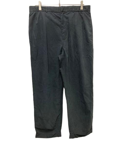 POLO RALPH LAUREN（ポロ・ラルフローレン）POLO RALPH LAUREN (ポロ・ラルフローレン) 90s 2タックシルク混パンツ ブラック サイズ:W35/30の古着・服飾アイテム
