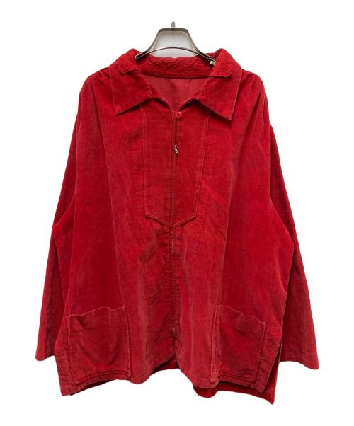 USED（ユーズド）USED (ユーズド) コーデュロイジャケット レッド サイズ:不明(実寸参照）の古着・服飾アイテム