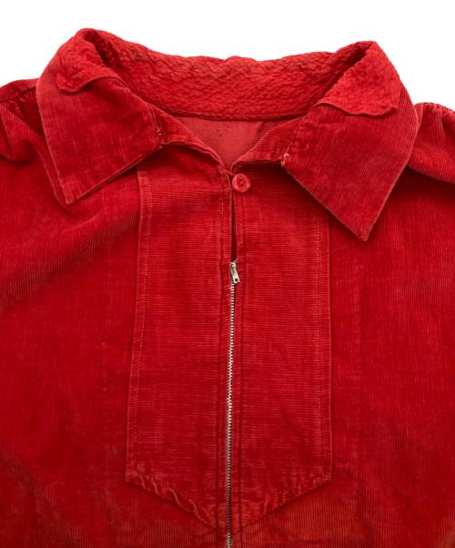 USED（ユーズド）USED (ユーズド) コーデュロイジャケット レッド サイズ:不明(実寸参照）の古着・服飾アイテム