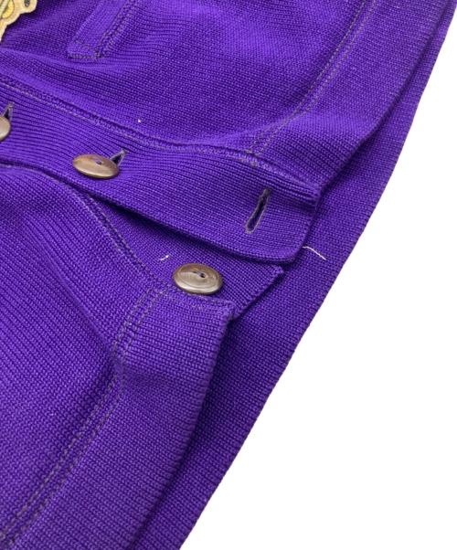 Rugby Ralph Lauren（ラグビーラルフローレン）Rugby Ralph Lauren (ラグビーラルフローレン) レタードカーディガン パープル サイズ:Sの古着・服飾アイテム