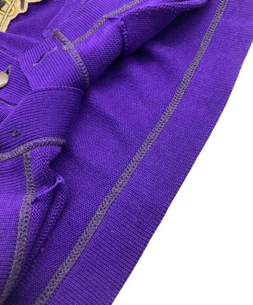Rugby Ralph Lauren（ラグビーラルフローレン）Rugby Ralph Lauren (ラグビーラルフローレン) レタードカーディガン パープル サイズ:Sの古着・服飾アイテム