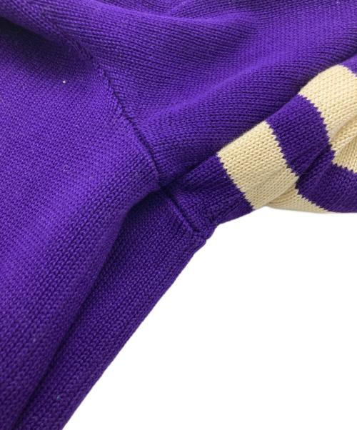 Rugby Ralph Lauren（ラグビーラルフローレン）Rugby Ralph Lauren (ラグビーラルフローレン) レタードカーディガン パープル サイズ:Sの古着・服飾アイテム