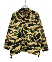 A BATHING APE（アベイシングエイプ）の古着「1ST CAMO デタッチャブルスリーブジャケット」｜ベージュ×グリーン