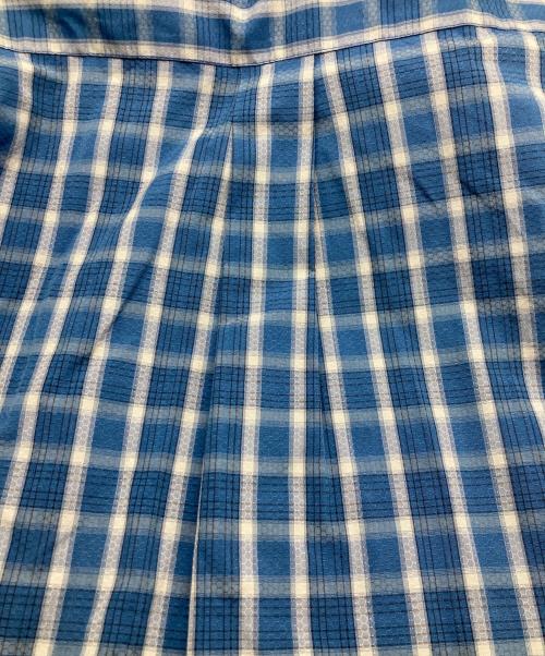 MARTINE ROSE（マーティン・ローズ）Martine rose (マーティン・ローズ) ロゴ刺繍チェック半袖シャツ ブルー サイズ:XLの古着・服飾アイテム