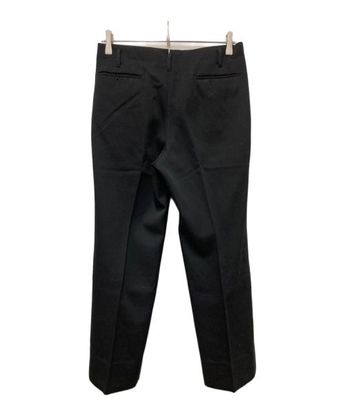 USED（ユーズド）USED (ユーズド) ギャバジンスラックス ブラック サイズ:不明(実寸参照）の古着・服飾アイテム
