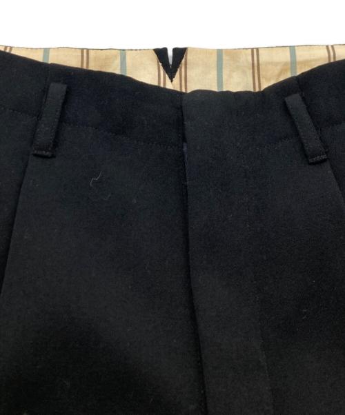 USED（ユーズド）USED (ユーズド) ギャバジンスラックス ブラック サイズ:不明(実寸参照）の古着・服飾アイテム