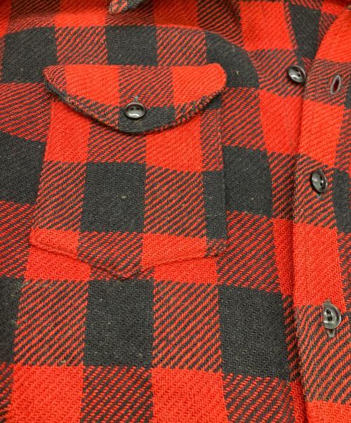 SWEET-ORR（スイートオール）SWEET-ORR (スイートオール) 40s～50s ウールチェックシャツ レッド サイズ:不明(実寸参照）の古着・服飾アイテム