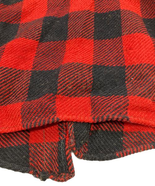 SWEET-ORR（スイートオール）SWEET-ORR (スイートオール) 40s～50s ウールチェックシャツ レッド サイズ:不明(実寸参照）の古着・服飾アイテム