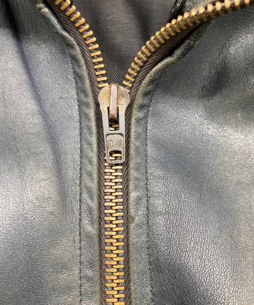 USED（ユーズド）USED (ユーズド) パイロットレザージャケット ネイビー サイズ:不明(実寸参照）の古着・服飾アイテム