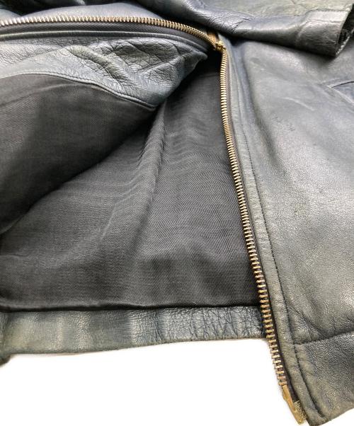USED（ユーズド）USED (ユーズド) パイロットレザージャケット ネイビー サイズ:不明(実寸参照）の古着・服飾アイテム