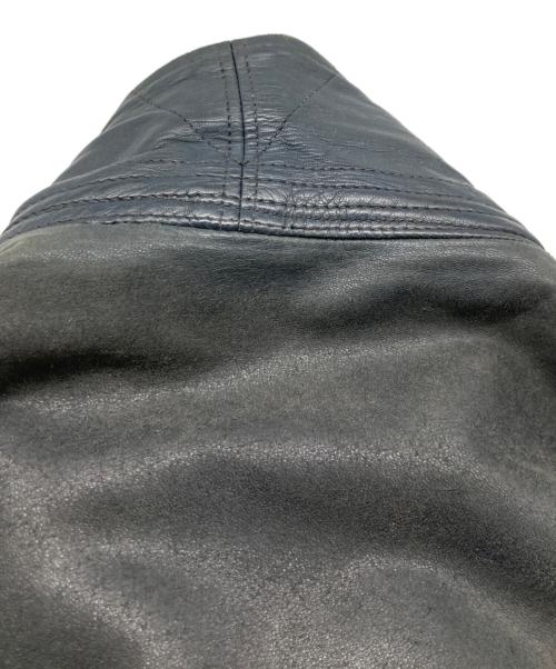 USED（ユーズド）USED (ユーズド) パイロットレザージャケット ネイビー サイズ:不明(実寸参照）の古着・服飾アイテム