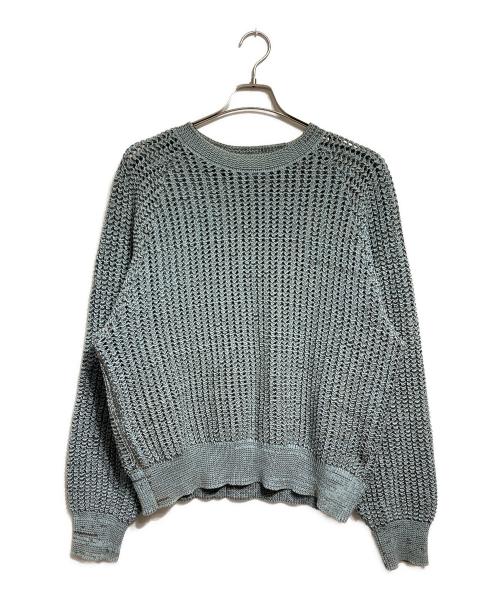 SUGARHILL（シュガーヒル）SUGARHILL (シュガーヒル) COTTON OPEN WORK KNIT SWEATER/コットンオープンニットセーター スカイブルー サイズ:3の古着・服飾アイテム