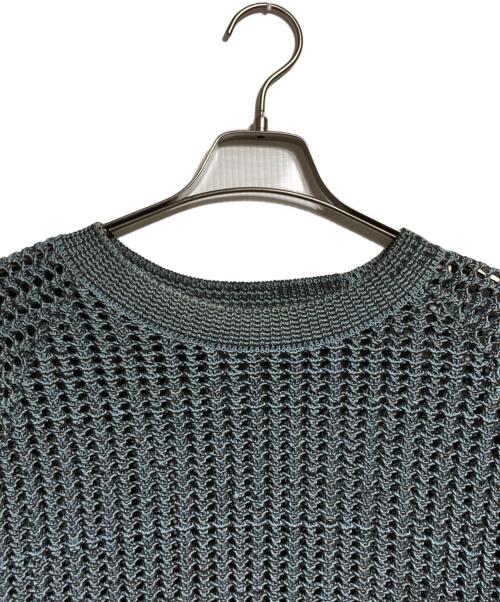 SUGARHILL（シュガーヒル）SUGARHILL (シュガーヒル) COTTON OPEN WORK KNIT SWEATER/コットンオープンニットセーター スカイブルー サイズ:3の古着・服飾アイテム
