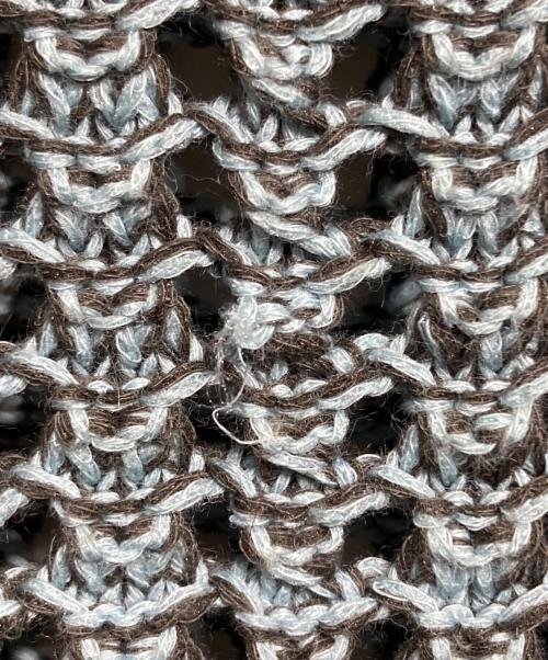 SUGARHILL（シュガーヒル）SUGARHILL (シュガーヒル) COTTON OPEN WORK KNIT SWEATER/コットンオープンニットセーター スカイブルー サイズ:3の古着・服飾アイテム