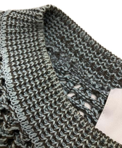 SUGARHILL（シュガーヒル）SUGARHILL (シュガーヒル) COTTON OPEN WORK KNIT SWEATER/コットンオープンニットセーター スカイブルー サイズ:3の古着・服飾アイテム