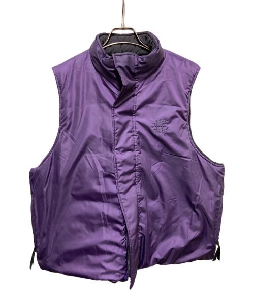 SEESEE（シーシー）SEESEE (シーシー) リバーシブル中綿ベスト ブラック×パープル サイズ:Mの古着・服飾アイテム