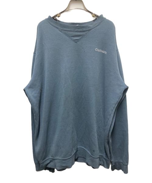 CarHartt（カーハート）CarHartt (カーハート) 前Vスウェット ブルー サイズ:Lの古着・服飾アイテム