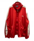 stussyステューシー）の古着「トラックジャケット」｜レッド