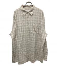 PERRY ELLIS（ペリーエリス）の古着「シャドーチェックシャツ」｜ベージュ
