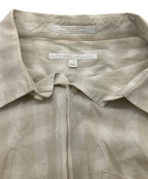 PERRY ELLIS（ペリーエリス）PERRY ELLIS (ペリーエリス) シャドーチェックシャツ ベージュ サイズ:ＸＸＬの古着・服飾アイテム