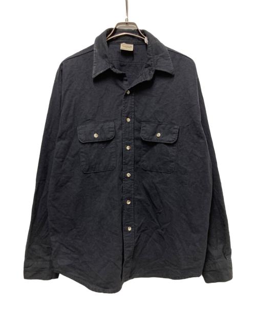 FIVE BROTHER（ファイブブラザー）FIVE BROTHER (ファイブブラザー) 90s シャモアクロスシャツ ブラック サイズ:XLの古着・服飾アイテム