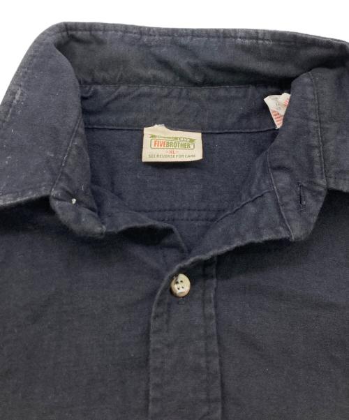 FIVE BROTHER（ファイブブラザー）FIVE BROTHER (ファイブブラザー) 90s シャモアクロスシャツ ブラック サイズ:XLの古着・服飾アイテム