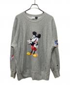 Champion×DISNEY×BEAMSチャンピオン×ディズニー×ビームス）の古着「Disney100 Collection Crewneck Sweat」｜グレー