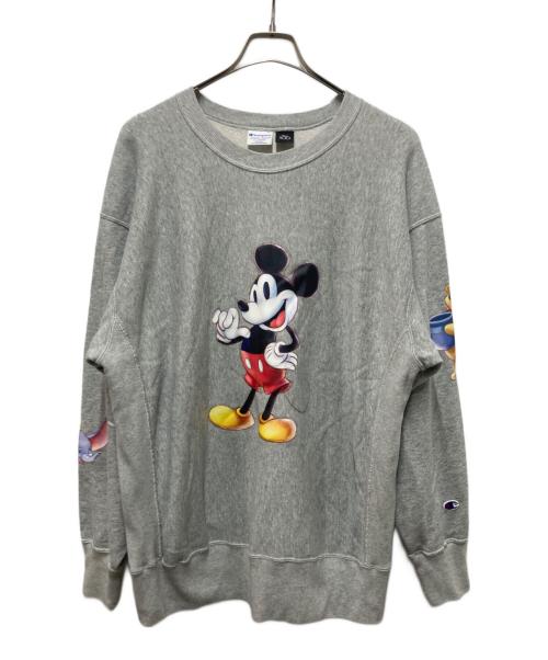 Champion（チャンピオン）Champion (チャンピオン) DISNEY (ディズニー) BEAMS (ビームス) Disney100 Collection Crewneck Sweat グレー サイズ:XLの古着・服飾アイテム