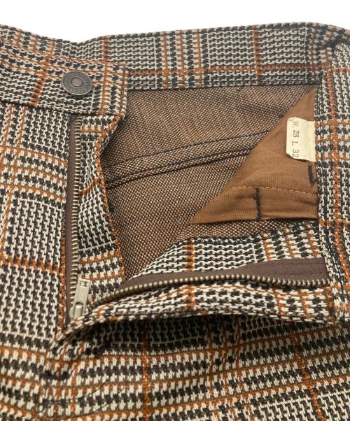 LEVI'S（リーバイス）LEVI'S (リーバイス) 70s 646 THE KNITS ベルボトムチェックパンツ ブラウン サイズ:W28の古着・服飾アイテム