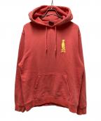 stussyステューシー）の古着「シャドウマンプリントパーカー」｜オレンジ
