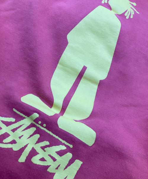 stussy（ステューシー）stussy (ステューシー) シャドウマンプリントパーカー オレンジ サイズ:Mの古着・服飾アイテム