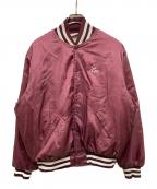 birdieバーディ）の古着「チェーンステッチナイロンスタジャン」｜バーガンディー