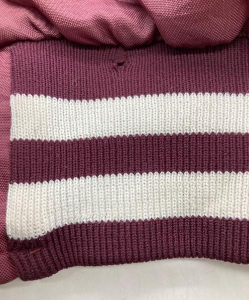 birdie（バーディ）birdie (バーディ) チェーンステッチナイロンスタジャン バーガンディー サイズ:Lの古着・服飾アイテム