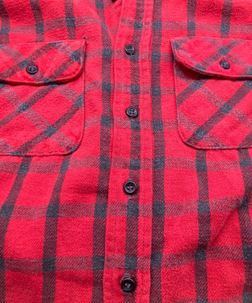 FIVE BROTHER（ファイブブラザー）FIVE BROTHER (ファイブブラザー) ヘビーチェックネルシャツ レッド サイズ:XLの古着・服飾アイテム