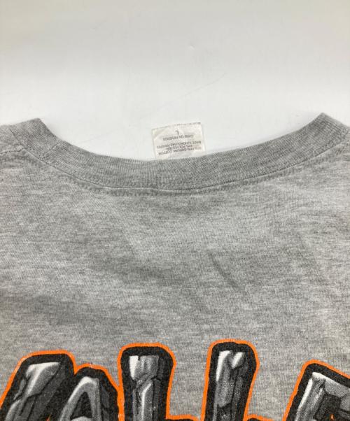 HARLEY-DAVIDSON（ハーレーダビッドソン）HARLEY-DAVIDSON (ハーレーダビッドソン) 00s スカルプリントカットソー グレー サイズ:Lの古着・服飾アイテム