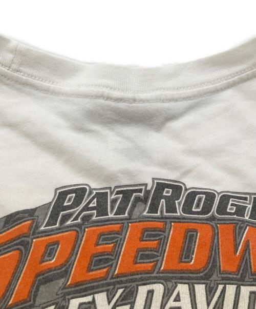 HARLEY-DAVIDSON（ハーレーダビッドソン）HARLEY-DAVIDSON (ハーレーダビッドソン) 00s ロゴポケットカットソー ホワイト サイズ:2XLの古着・服飾アイテム