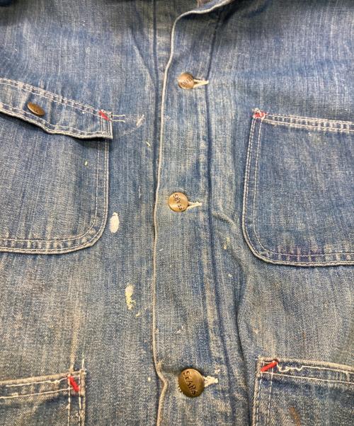 Sears（シアーズ）Sears (シアーズ) 70s コーデュロイカラーブランケットカバーオール インディゴ サイズ:L(42-44)の古着・服飾アイテム