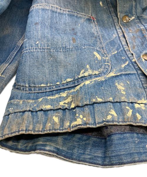 Sears（シアーズ）Sears (シアーズ) 70s コーデュロイカラーブランケットカバーオール インディゴ サイズ:L(42-44)の古着・服飾アイテム