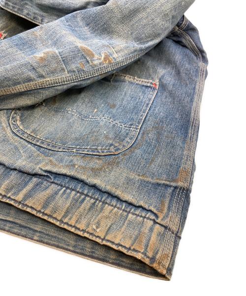 Sears（シアーズ）Sears (シアーズ) 70s コーデュロイカラーブランケットカバーオール インディゴ サイズ:L(42-44)の古着・服飾アイテム