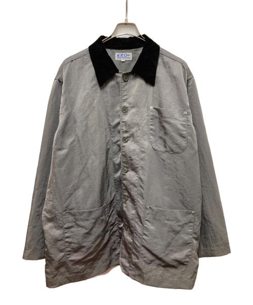KNOT made in world（ノットメイドインワールド）KNOT made in world (ノットメイドインワールド) ナイロンカバーオール グレー×ブラック サイズ:３の古着・服飾アイテム