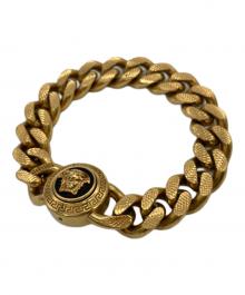 VERSACE（ヴェルサーチ）の古着「メデューサロゴチェーンブレスレット」｜ゴールド