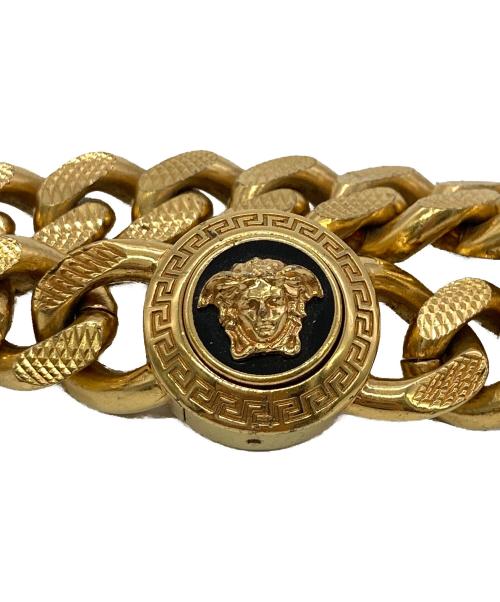 VERSACE（ヴェルサーチ）VERSACE (ヴェルサーチ) メデューサロゴチェーンブレスレット ゴールド サイズ:実寸 約20㎝の古着・服飾アイテム