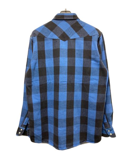 FIVE BROTHER（ファイブブラザー）FIVE BROTHER (ファイブブラザー) バッファローチェックウエスタンネルシャツ ブラックブルー サイズ:SIZE M-TALLMANの古着・服飾アイテム