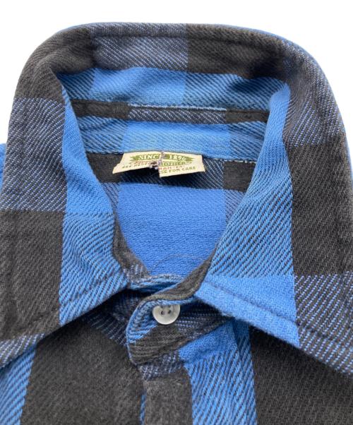 FIVE BROTHER（ファイブブラザー）FIVE BROTHER (ファイブブラザー) バッファローチェックウエスタンネルシャツ ブラックブルー サイズ:SIZE M-TALLMANの古着・服飾アイテム
