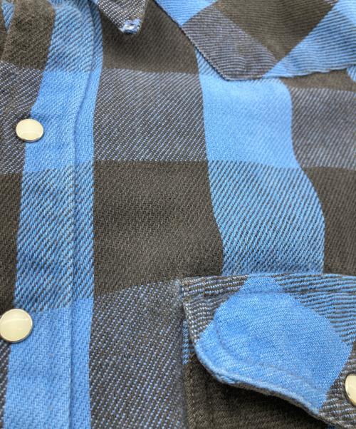 FIVE BROTHER（ファイブブラザー）FIVE BROTHER (ファイブブラザー) バッファローチェックウエスタンネルシャツ ブラックブルー サイズ:SIZE M-TALLMANの古着・服飾アイテム