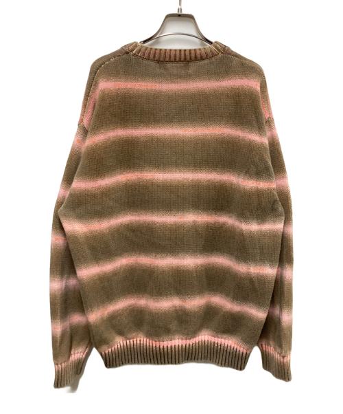 BoTT（ボット）BoTT (ボット) グラデーションボーダーニット ブラウン×ピンク サイズ:Lの古着・服飾アイテム