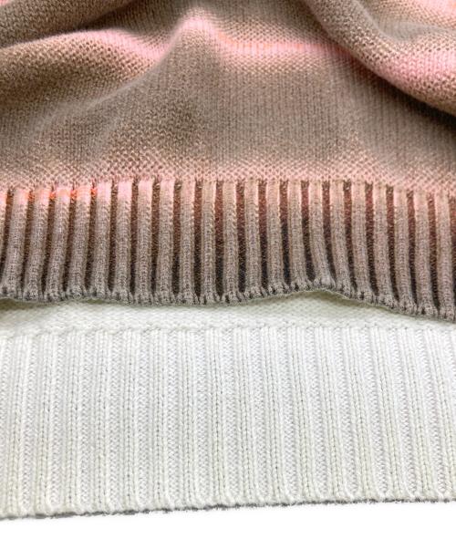 BoTT（ボット）BoTT (ボット) グラデーションボーダーニット ブラウン×ピンク サイズ:Lの古着・服飾アイテム