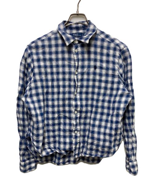 POLO RALPH LAUREN（ポロ・ラルフローレン）POLO RALPH LAUREN (ポロ・ラルフローレン) リネンシャツ ブルー サイズ:XSの古着・服飾アイテム