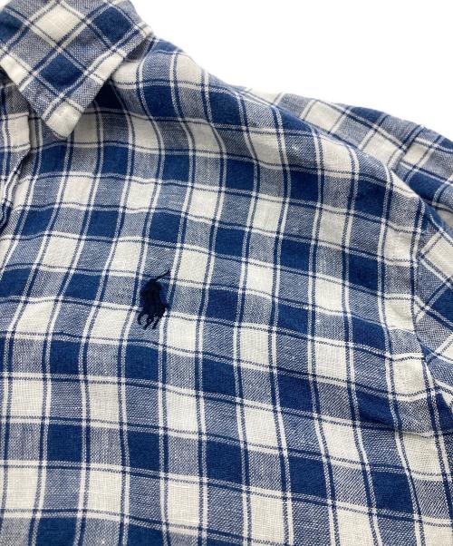POLO RALPH LAUREN（ポロ・ラルフローレン）POLO RALPH LAUREN (ポロ・ラルフローレン) リネンシャツ ブルー サイズ:XSの古着・服飾アイテム